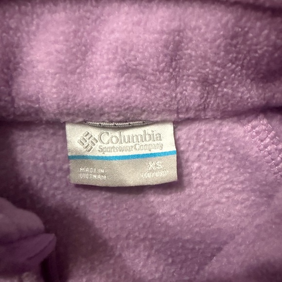 Columbia Youth Lavender Fleece Jacket | Full Zip Soft Fleece | Youth XS - Picture 3 of 3